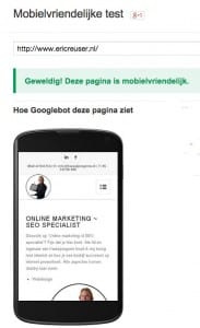 Mobiel vriendelijke website