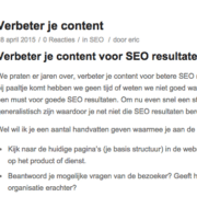 SEO content, waar let je op
